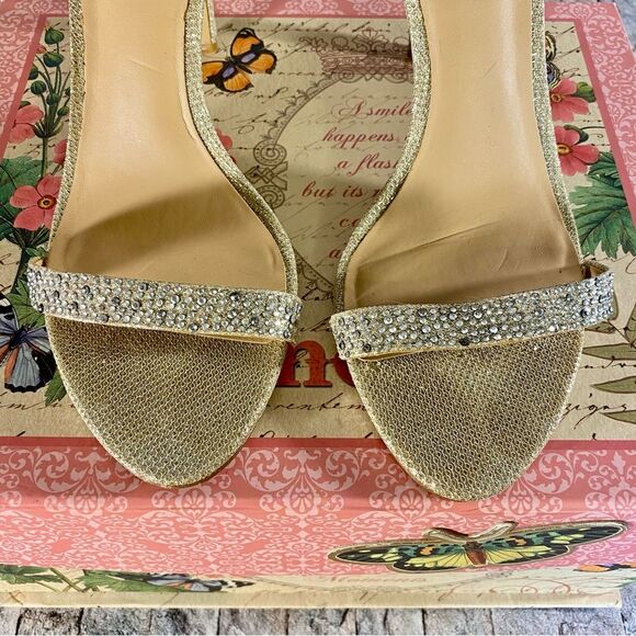 INC International Concepts Sparkly Strappy Stiletto Heels Womens Size 9.5 - Picture 8 of 10